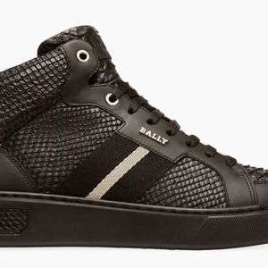 BALLY HIGH TOP SNEAKERS MYLES BLACK SHEEP PRINTED SIZE 10 NEW SHOES. RSVP $650